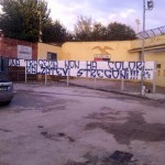 FOTO – Caserta, striscione al “Pinto”: “Rialzatevi Stregoni”
