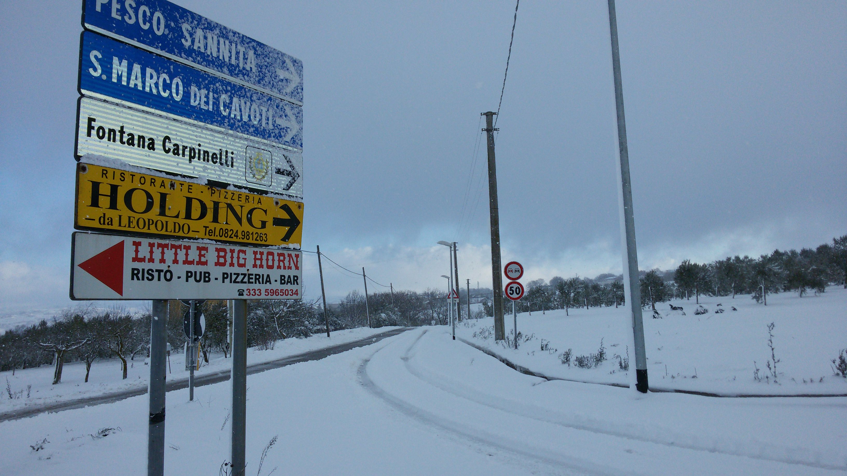 La neve vista dal Fortore