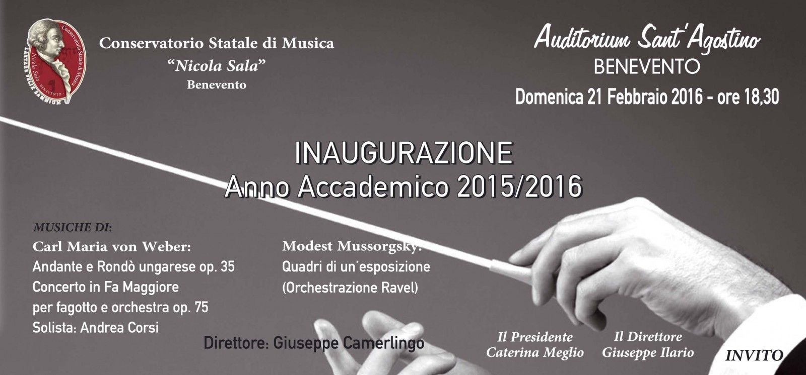 Conservatorio “Nicola Sala”: si inaugura l’Anno Accademico 2015/2016