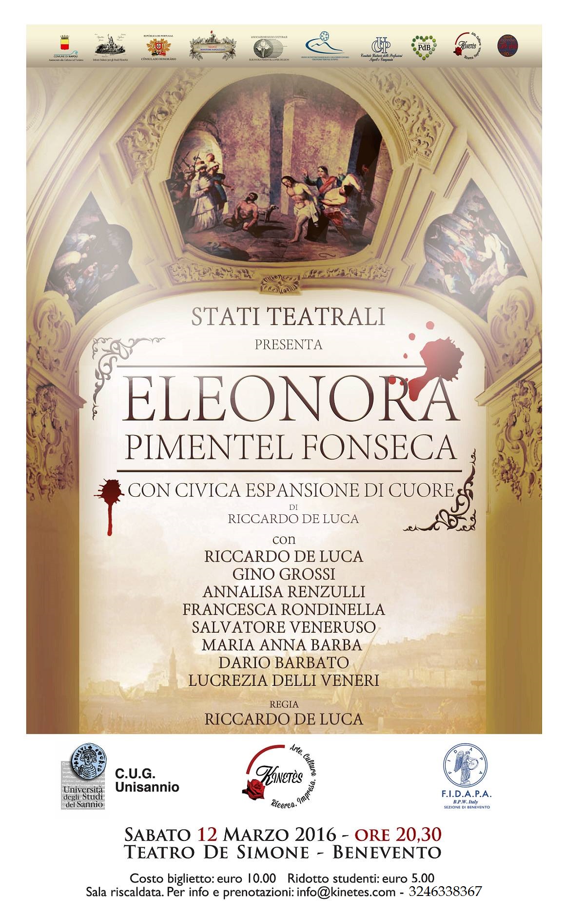 Tutto pronto per lo spettacolo su Eleonora Pimentel Fonseca