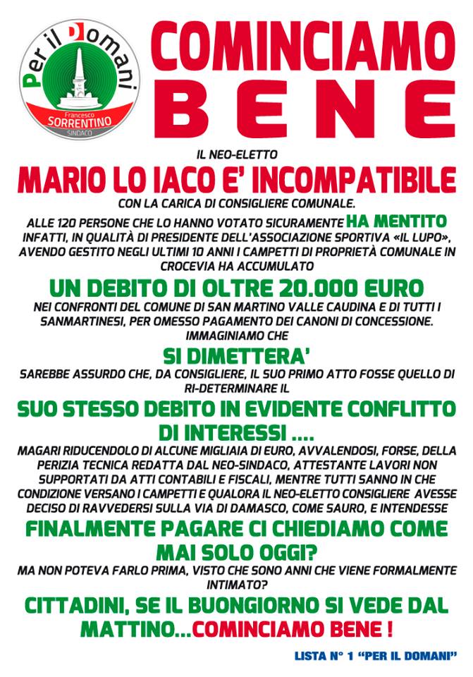 L’opposizione consiliare Pd: «Cominciamo bene»