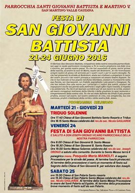 Si celebra San Giovanni Battista