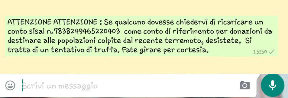 Sisma Lazio-Marche: attenti alle truffe telematiche