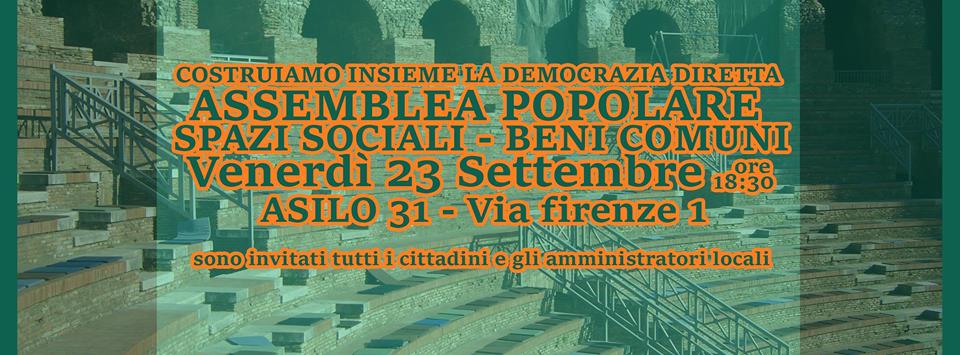 Benevento| Al L@p Asilo 31 l’assemblea cittadina spazi sociali- beni comuni