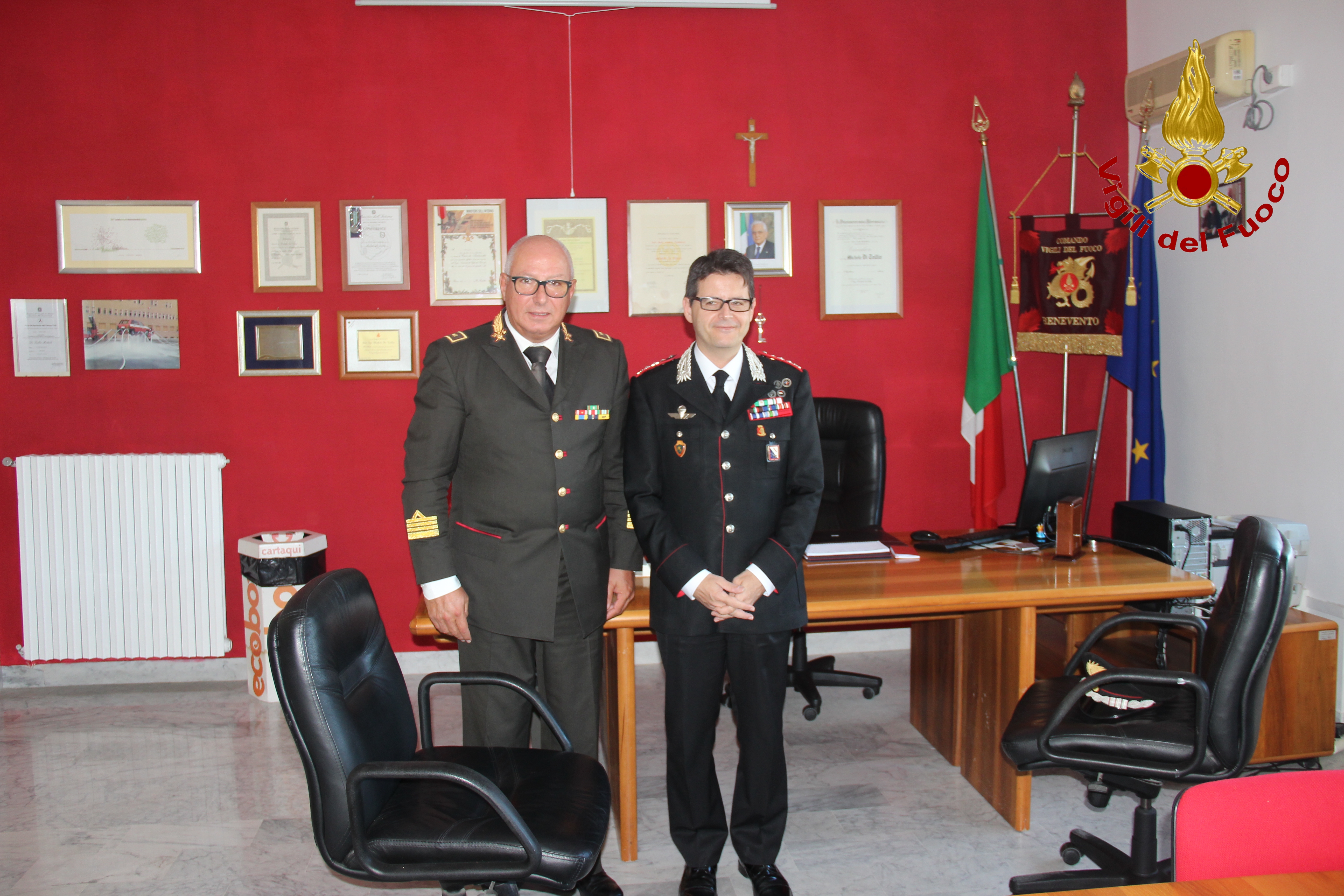 Benevento| Puel in visita al Comando dei Vigili del Fuoco