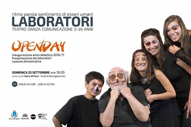 Mercogliano| Al Teatro 99Posti “Open Day” di presentazione dei Laboratori teatrali 2016/17
