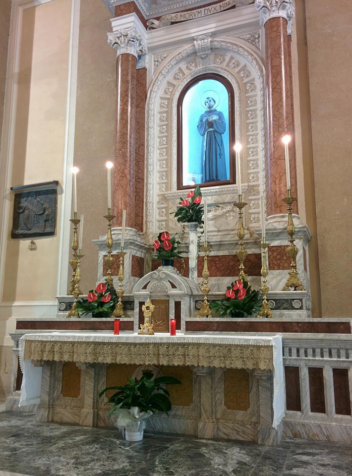 Benevento| San Francesco, la lampada votiva accesa dalla comunita’ di Moiano