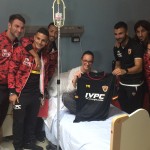 Benevento, i giallorossi in visita al reparto di pediatria del “Rummo”
