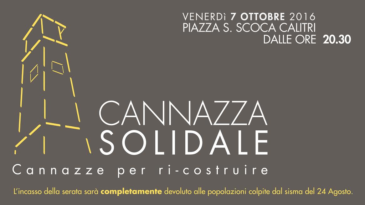 Calitri| “Cannazza solidale”, una cena benefica per le popolazioni del Centro Italia