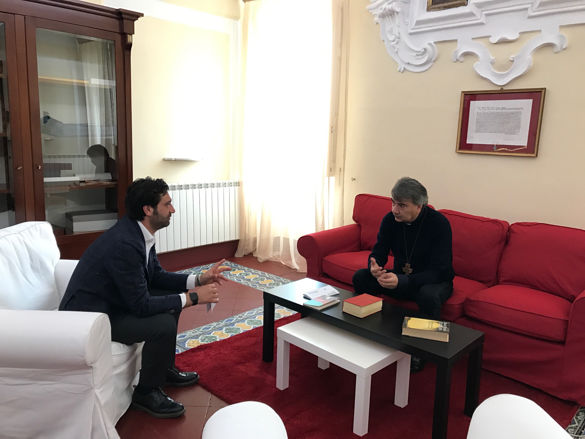 Mortaruolo in visita a Mons. Battaglia: “insieme per investire”