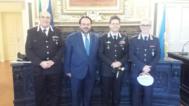 Il Comandante Puel in visita al Comune di San’Agata De’ Goti