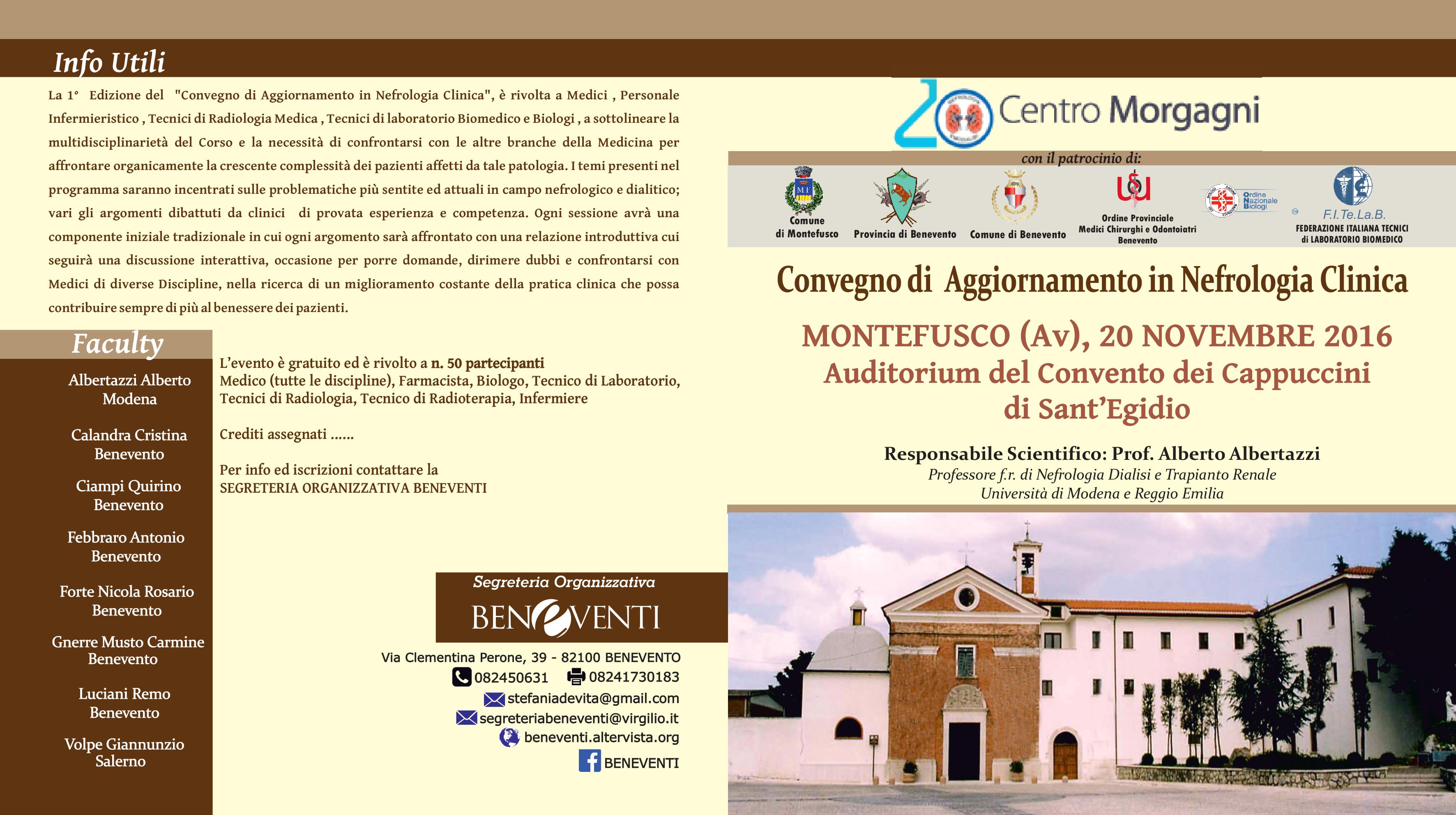 A Montefusco il convegno sulla Nefrologia Clinica