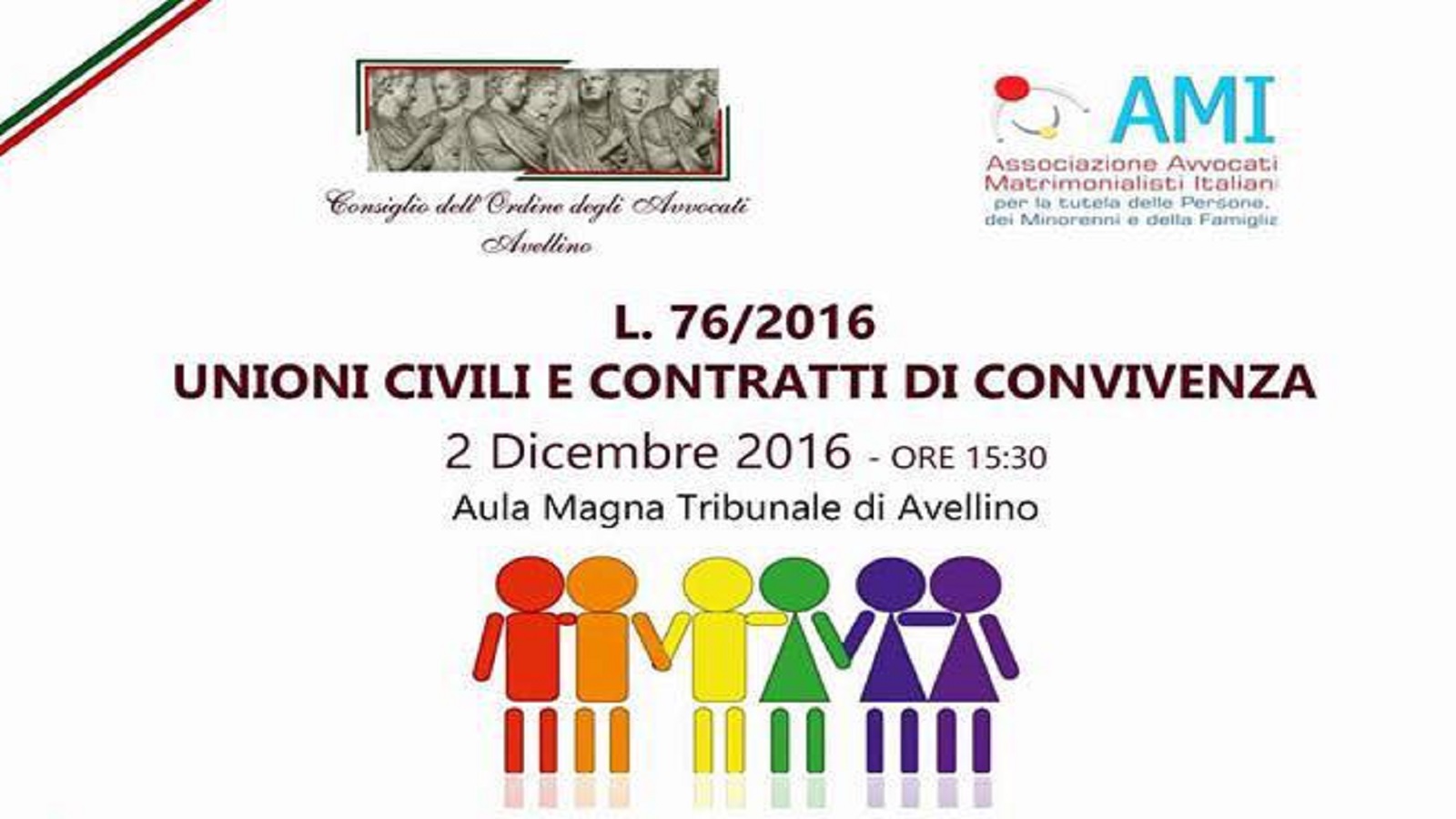 Avellino| Unioni civili e contratti di convivenza. Domani il convegno