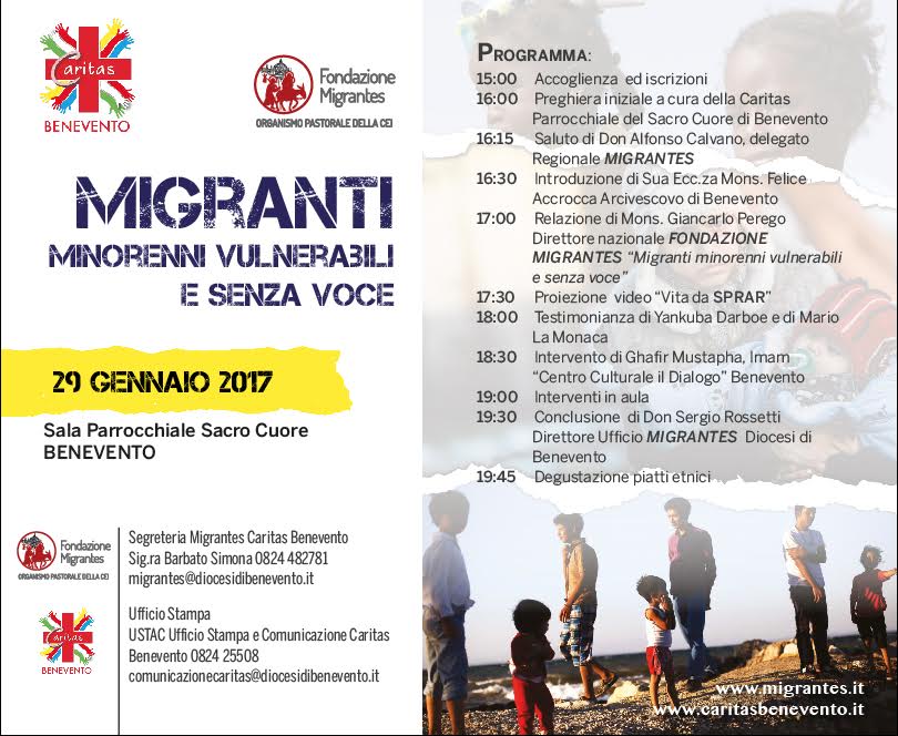 Benevento| Caritas, alla Parrocchia Sacro Cuore il convegno sui migranti