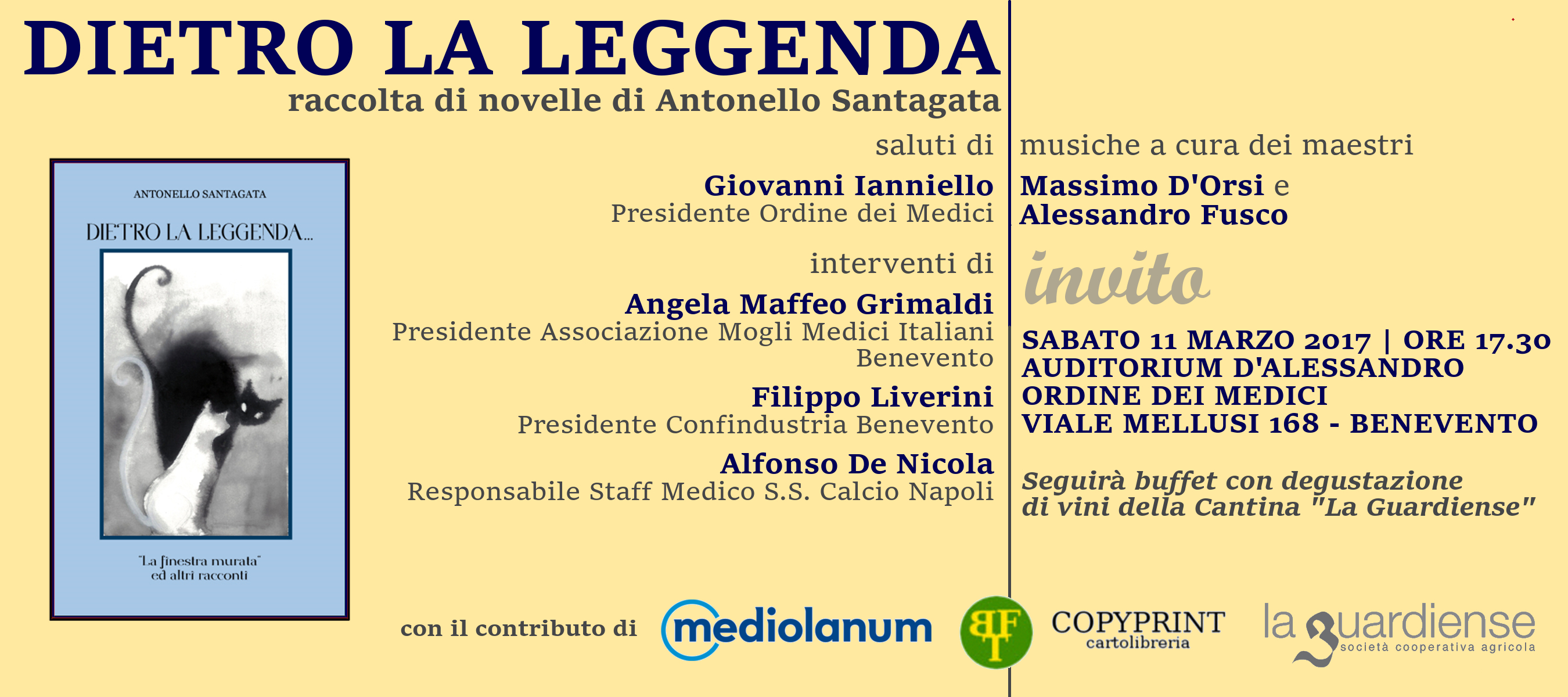 Benevento| All’Ordine dei Medici si presenta il libro “Dietro la leggenda”