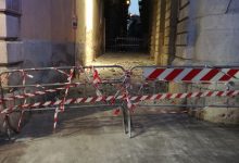 Benevento| Cadono calcinacci su Corso Garibaldi/FOTO