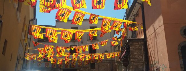 Benevento| Vicoli e Arco di Traiano si colorano di giallorosso