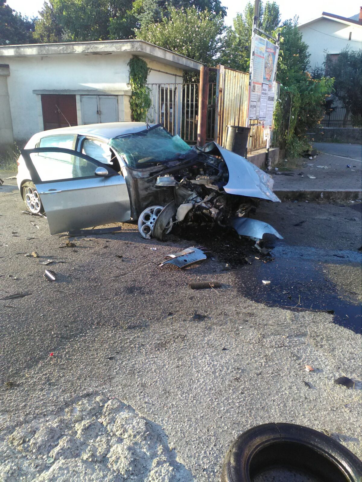 Airola| Incidente in via Caracciano, 38enne ferito/FOTO
