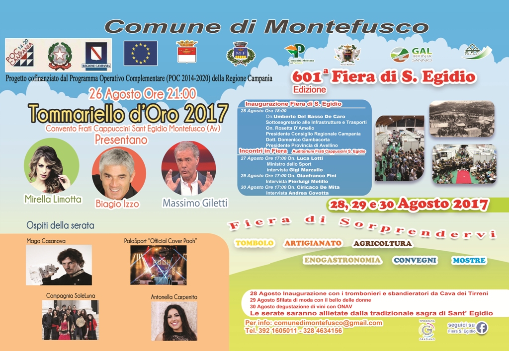 Montefusco| “Tommariello D’oro 2017”, tra musica e premiazioni