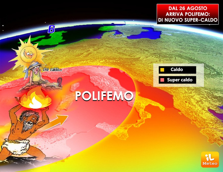 In arrivo “Polifemo” ultima ondata di caldo