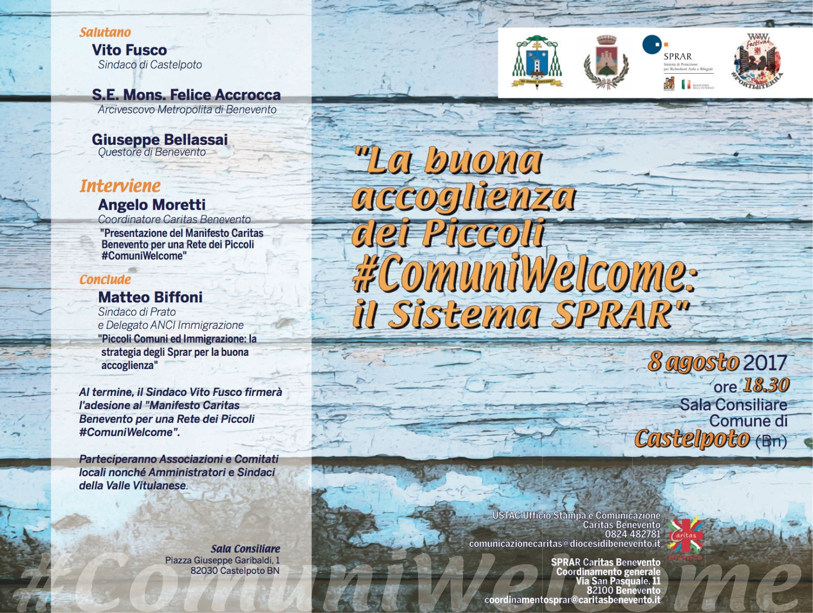 Castelpoto| 8 agosto appuntamento con “la buona accoglienza dei Piccoli #ComuniWelcome”