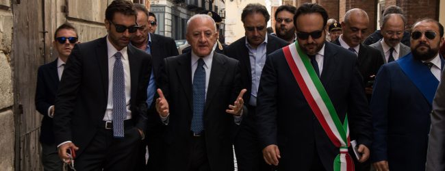 Sant’Agata de’ Goti| Inaugurazione costone tufaceo. Da De Luca via libera al Polo Oncologico