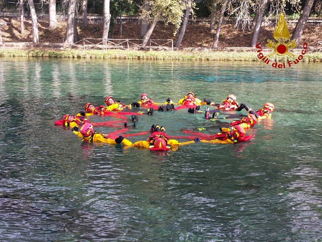 Campolattaro| Alla diga le esercitazioni dei Vigili del Fuoco