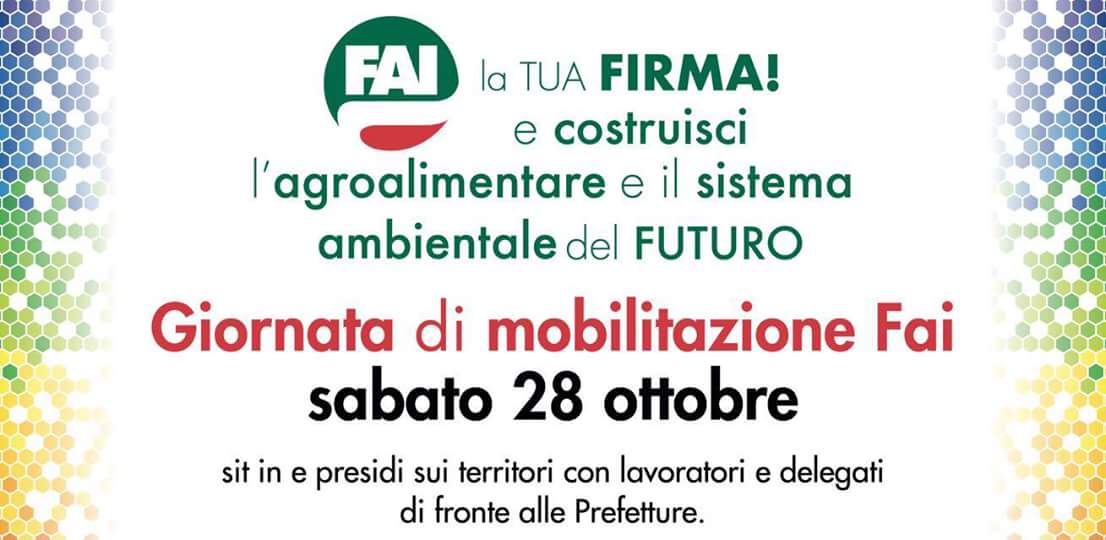 Benevento| FAI CISL: sabato 28 ottobre giornata di mobilitazione