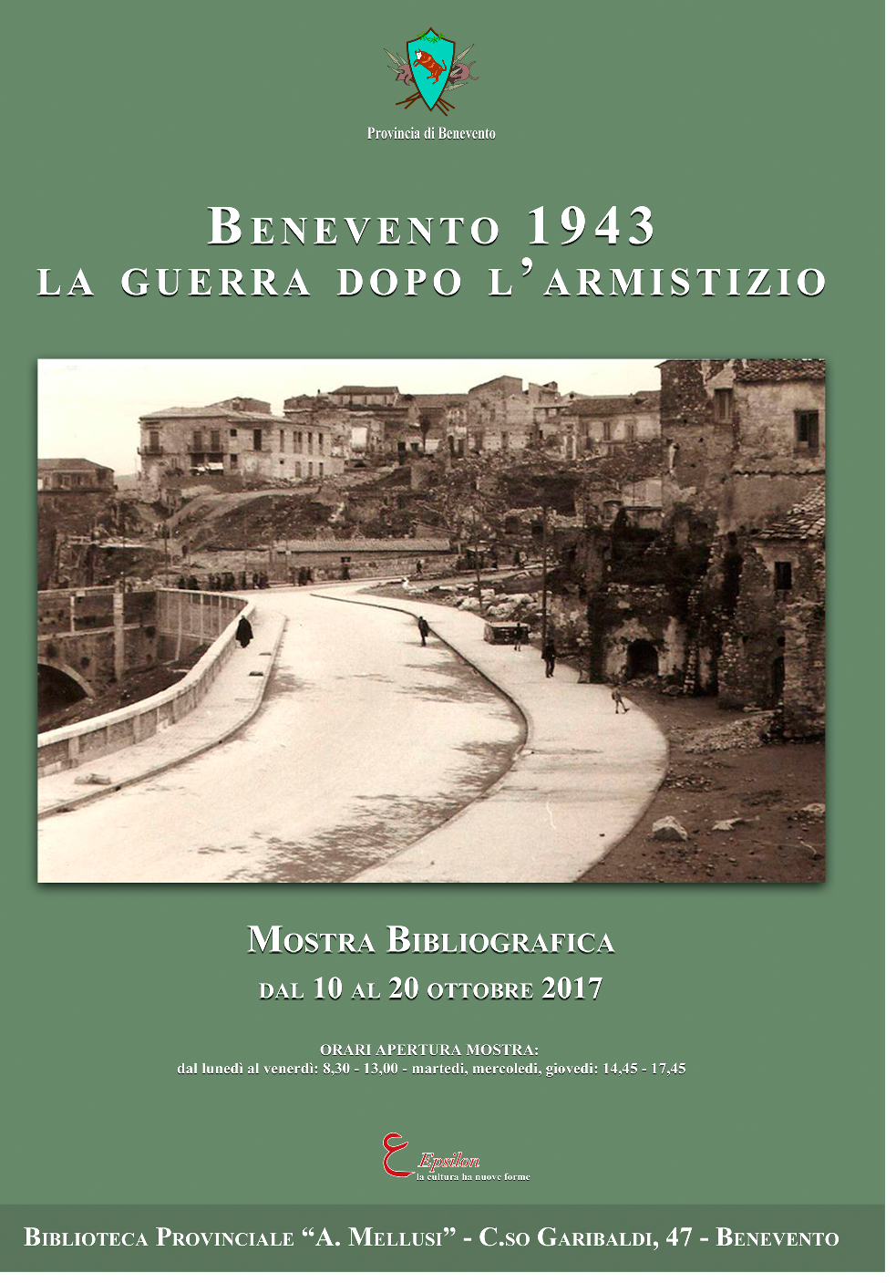 Si inaugura la mostra “Benevento 1943. La guerra dopo l’armistizio”