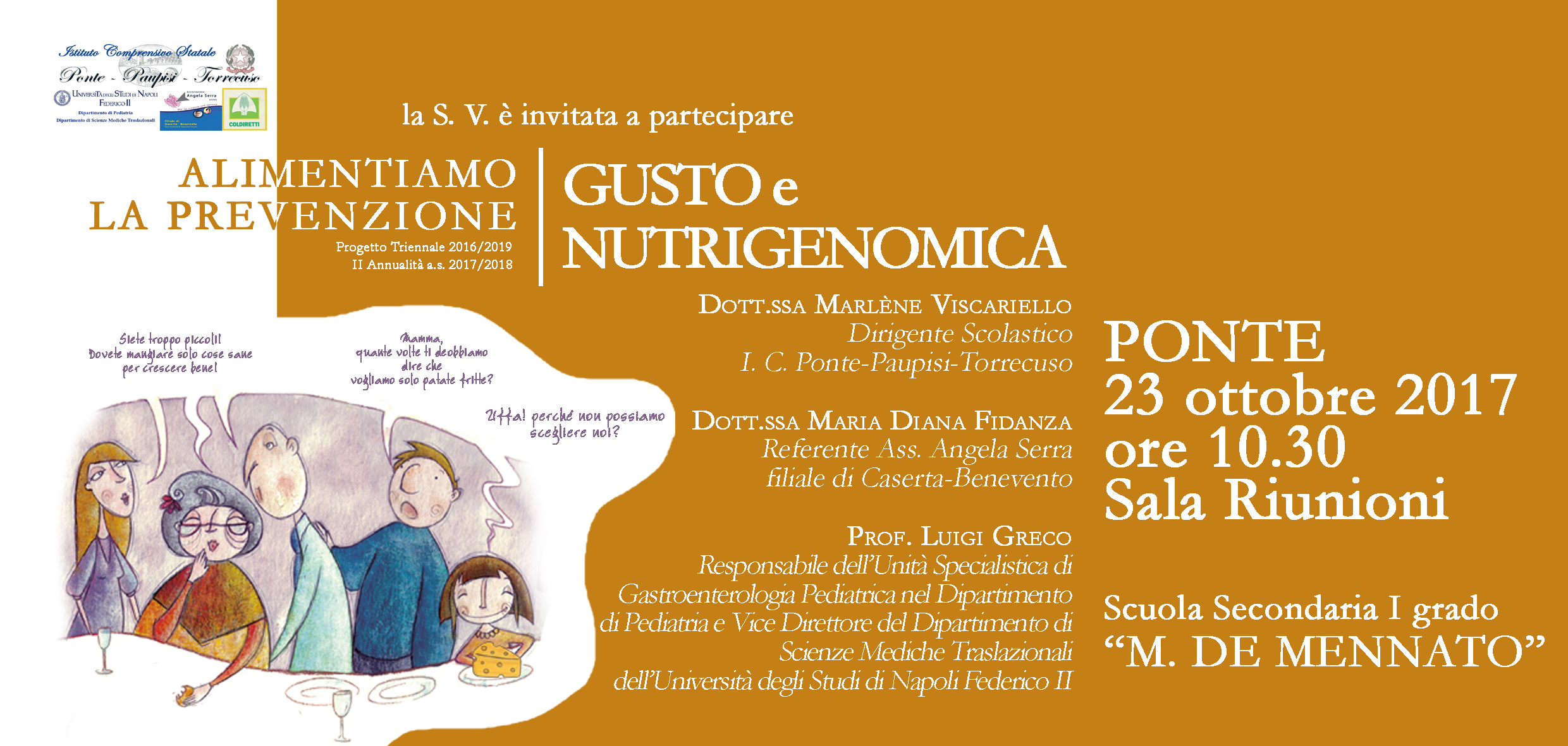 Ponte| Riprende il Progetto di Educazione Alimentare