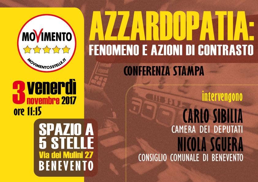 Benevento| “Azzardopatia”: conferenza stampa con Sibilia e Sguera