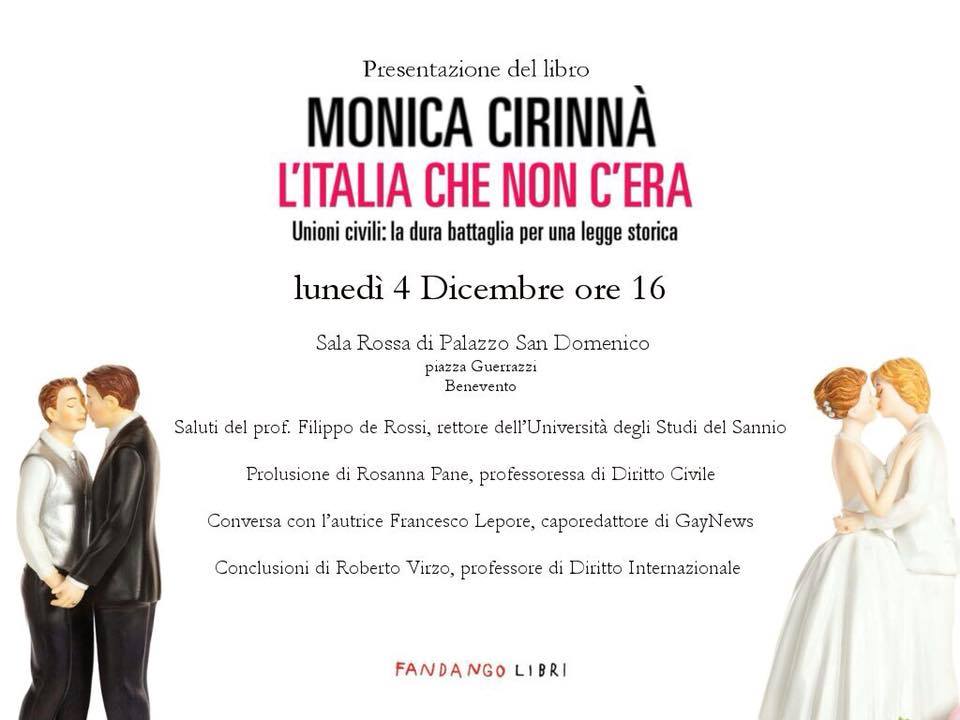 “L’Italia che non c’era”, il libro della Cirinnà verrà presentato a Benevento