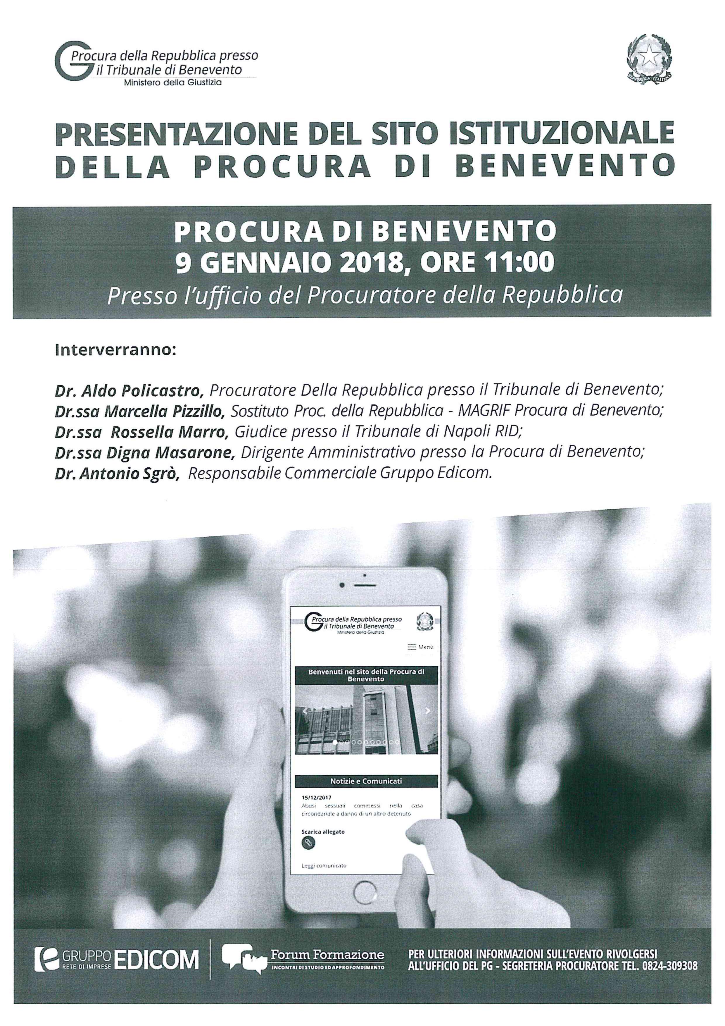Benevento| La Procura si rifà il look: si presenta il nuovo sito