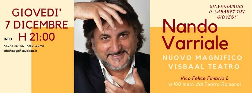 Benevento| Magnifico Visbaal, a “Giovediamoci” il comico Varriale