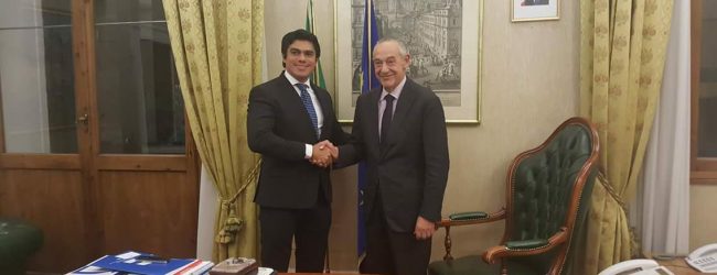 De Caro incontra il Ministro del Costa Rica Valverde