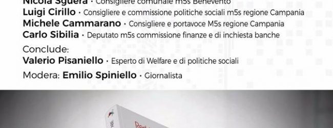 Benevento| Si presenta il libro di Pisaniello: “Reddito base. Per un Welfare di cittadinanza”