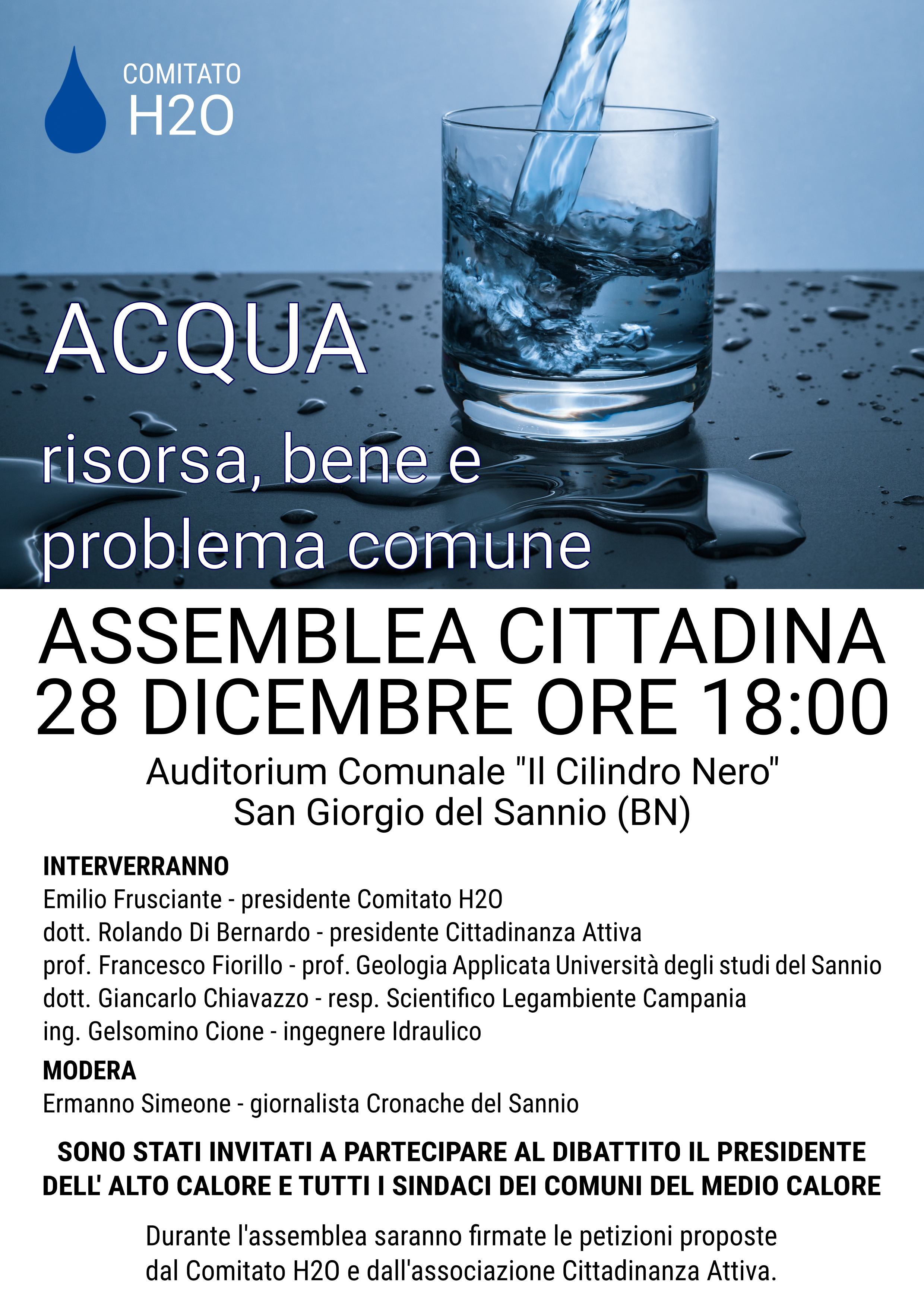 San Giorgio del Sannio| “Acqua bene comune”: convegno del Comitato H20