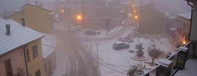 Montefalcone Valfortore| Cade la neve nell’Alto Sannio