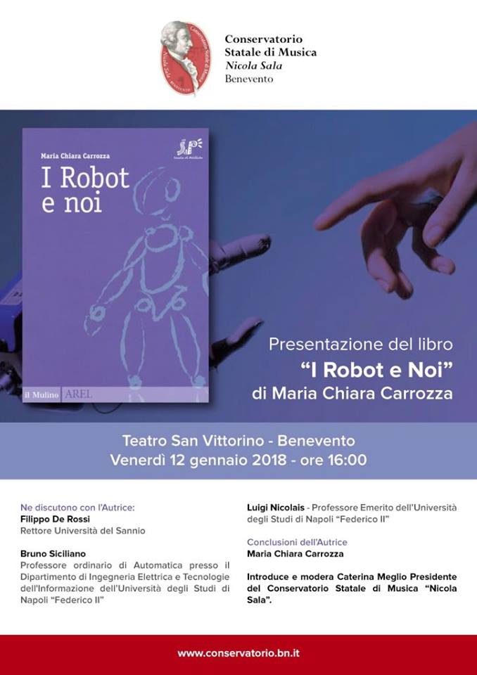Benevento| Al Teatro San Vittorino la presentazione del libro “I Robot e noi”