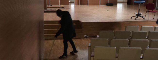 Benevento| Auditorium vandalizzato, AP ripulisce gli spazi