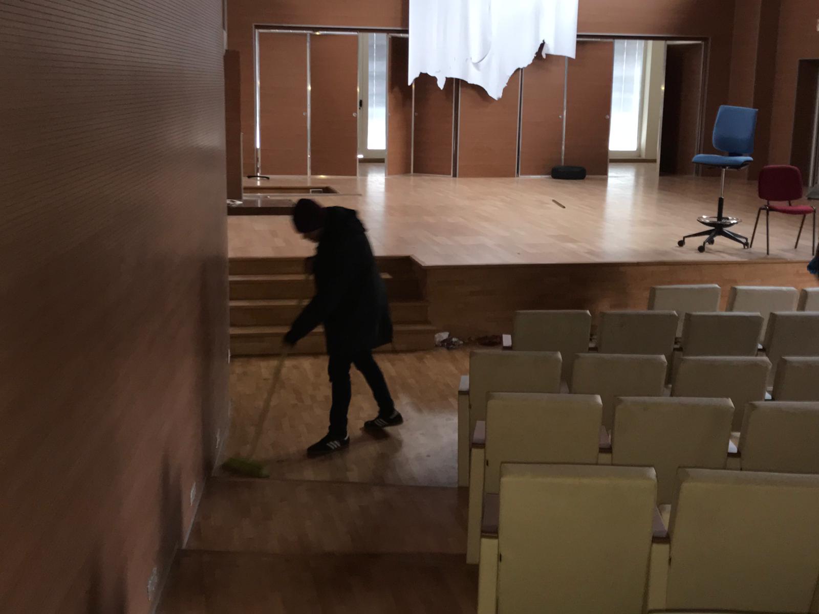 Benevento| Auditorium vandalizzato, AP ripulisce gli spazi