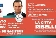 Limatola| Il Sindaco di Napoli De Magistris arriva nel Sannio