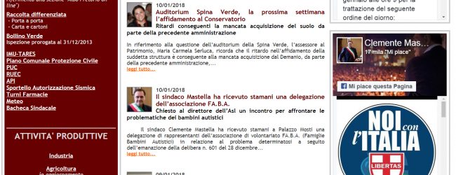Benevento| Simbolo “Noi per l’Italia” sul sito del Comune, Corona: fatto gravissimo segnalato all’Anac