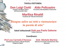 Benevento| “Stregati da Sophia”, appuntamento con Don Ciotti, Policastro e Rinaldi