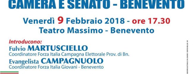 Benevento| Forza Italia: al Teatro Massimo si presentano i candidati