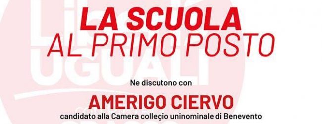 Benevento| Liberi e Uguali, incontro sulla Riforma della Scuola