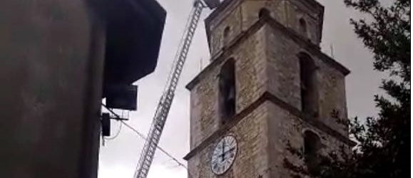 Colle Sannita| Campanile messo in sicurezza dai Vigili Del Fuoco