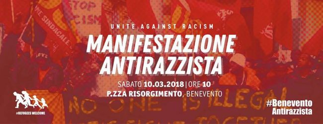 Benevento| Tutto pronto per la manifestazione antirazzista