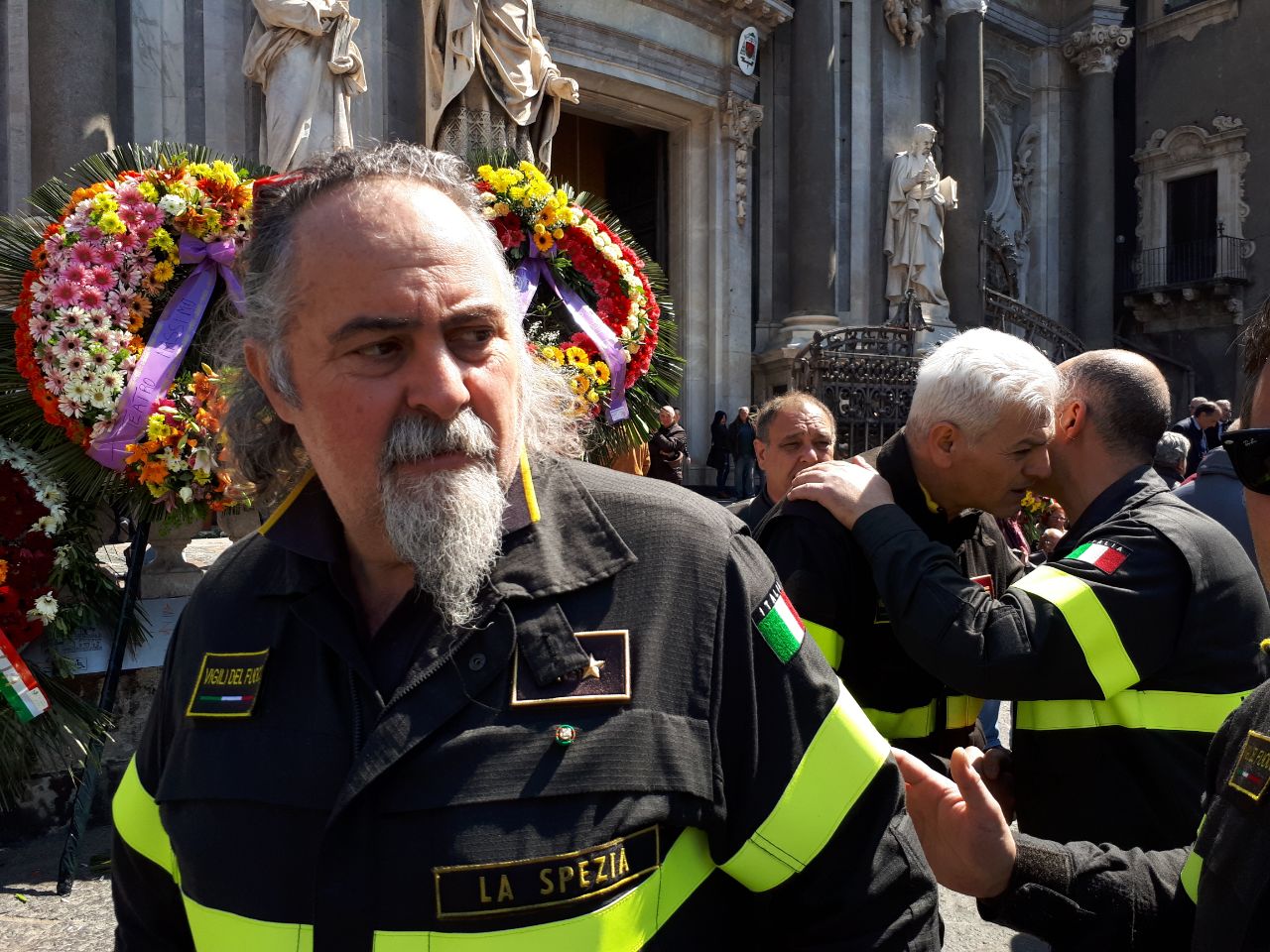 Funerali vigili del Fuoco, presente anche il segretario Brizzi