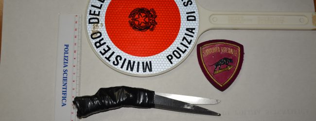 Benevento| Trovato in possesso di un coltello artigianale, pregiudicato denunciato dalla Polizia